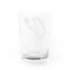 開運⭐️アオサギーヌちゃん♪のRed flower＃1. Water Glass :back