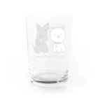 Kizplanning 「Sylph&Devil's」のしろいぬルッチー＋くろいぬリア Water Glass :back