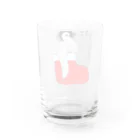 LalaHangeulのクリスマスの靴下が小さ過ぎると文句を言う皇帝ペンギンの子供 Water Glass :back