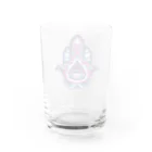 IZANAMI by Akane Yabushitaの誕生石色✋ハムサの手（2月・アメジスト） Water Glass :back