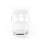 Hinaのまるくて かわいい blue Water Glass :back