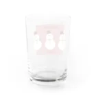 Hinaのまるくて かわいい pink Water Glass :back