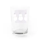 Hinaのまるくて かわいい purple Water Glass :back