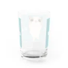 小鳥と映画館のネコマニア 背景あり Water Glass :back