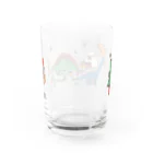 Andiamoの恐竜たちのクリスマス Water Glass :back