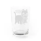 イラスト MONYAAT のやみねこ、ろっぽ Water Glass :back