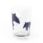 LalaHangeulのマレーバク　文字無し　親子 Water Glass :back