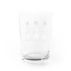 小粒梅の虎虎虎のモノクロ Water Glass :back