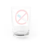 PALA's SHOP　cool、シュール、古風、和風、の anti-vaxxer　ワクチン反対 Water Glass :back