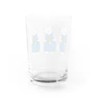 nyakamoの巻きしいたけ柄マキシ丈ワンピを着た猫が3匹 Water Glass :back