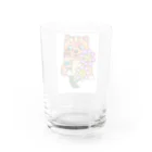 FANTASY PAPERARTの猫さん　アイスとお花 Water Glass :back