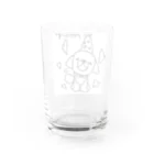 ペコりんショップのハートがたくさん、とんがり帽子のペキニーズさん Water Glass :back