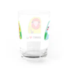 akink(ｱｷﾝｺ)のこざくらいんこ三兄弟 Water Glass :back