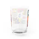 たまちゃん食堂のレトロラベル Water Glass :back