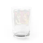 ねこのLAPHCONESSの透過スタイル　阿吽の狛猫ラフ子とヴーリン Water Glass :back