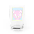 Cartoon☆style☆Fortniteのピンクのくまちゃんドット絵 Water Glass :back