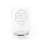 Fred HorstmanのBreast Cancer Strength, Faith, Courage  乳がん, 強さ、信仰、勇気 Water Glass :back