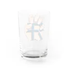 レパード君ショップの手に「汗」握る Water Glass :back