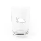 YYMMDDのまろ助寝そべり Water Glass :back