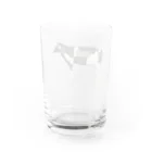 渦のおみせやさんのローポリな牛 Water Glass :back