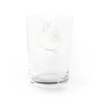 MessyChanの4月の誕生花と猫 Water Glass :back