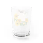 MessyChanの8月の誕生花と猫 Water Glass :back