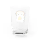 イラスト MONYAAT の食パンいつもくんと目玉焼き Water Glass :back