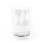 福本リンダのよく見たらねこじろう(グレー) Water Glass :back