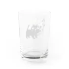 イラスト MONYAAT のワンポイント やみねこ ろっぽはドキドキB Water Glass :back