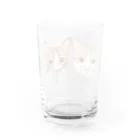 みきぞーん｜保護猫 ミッキー画伯と肉球とおともだちのram&rui Water Glass :back