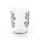 レトロネコ雑貨 華鳥風月のレトロネコ　グラス　イニシャル E Water Glass :back