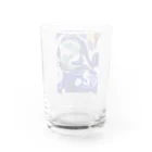 NIL の紺碧の葉魚と花❷ グラス反対面