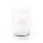 イラスト MONYAAT のワンポイント 赤ぱんポメラのスケボー Water Glass :back