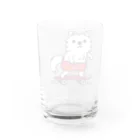 イラスト MONYAAT の赤ぱんポメラのスケボー Water Glass :back