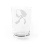 書家 BAKUFU 爆風のイニシャルR Water Glass :back