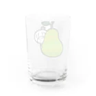 きくのらくがきの洋梨ときく Water Glass :back