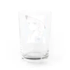 uekiのバケットハットとリボンのガール Water Glass :back