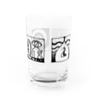 太陽の眼の太陽の眼 文字絵(黒/横長) Water Glass :back