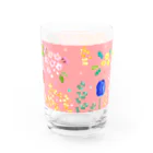 ishimorinacoの春の花とヤスミちゃん(ピンク) Water Glass :back