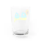 あやしいおばさん くろまめさんのウィンコ（ひまわり） Water Glass :back