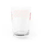 工房 クレーンの【 花畑 】レトロなこぎん刺しグラス (ピンク×ミント) Water Glass :back