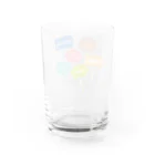 京都カラスマ大学のカラフルメッセージ Water Glass :back