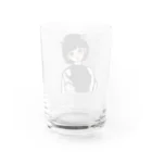 ぺろぺろっの黒猫ちゃん Water Glass :back