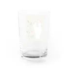 shix2のひづめとお花(ベージュ) Water Glass :back