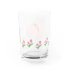 どうぶつYAのテレぶたチューリップ畑 Water Glass :back