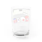 ELUAの東アジアの国たち【国旗】【ポーランドボール】 Water Glass :back