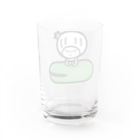きくのらくがきのそら豆ときく Water Glass :back