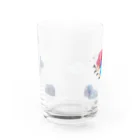 Chihiro Taki goodsの赤と青のひつじ Water Glass :back