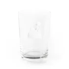pinorattaのセキセイインコ　白黒ver Water Glass :back