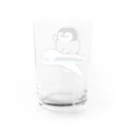 DECORの心くばりペンギン　飛行機ver. Water Glass :back